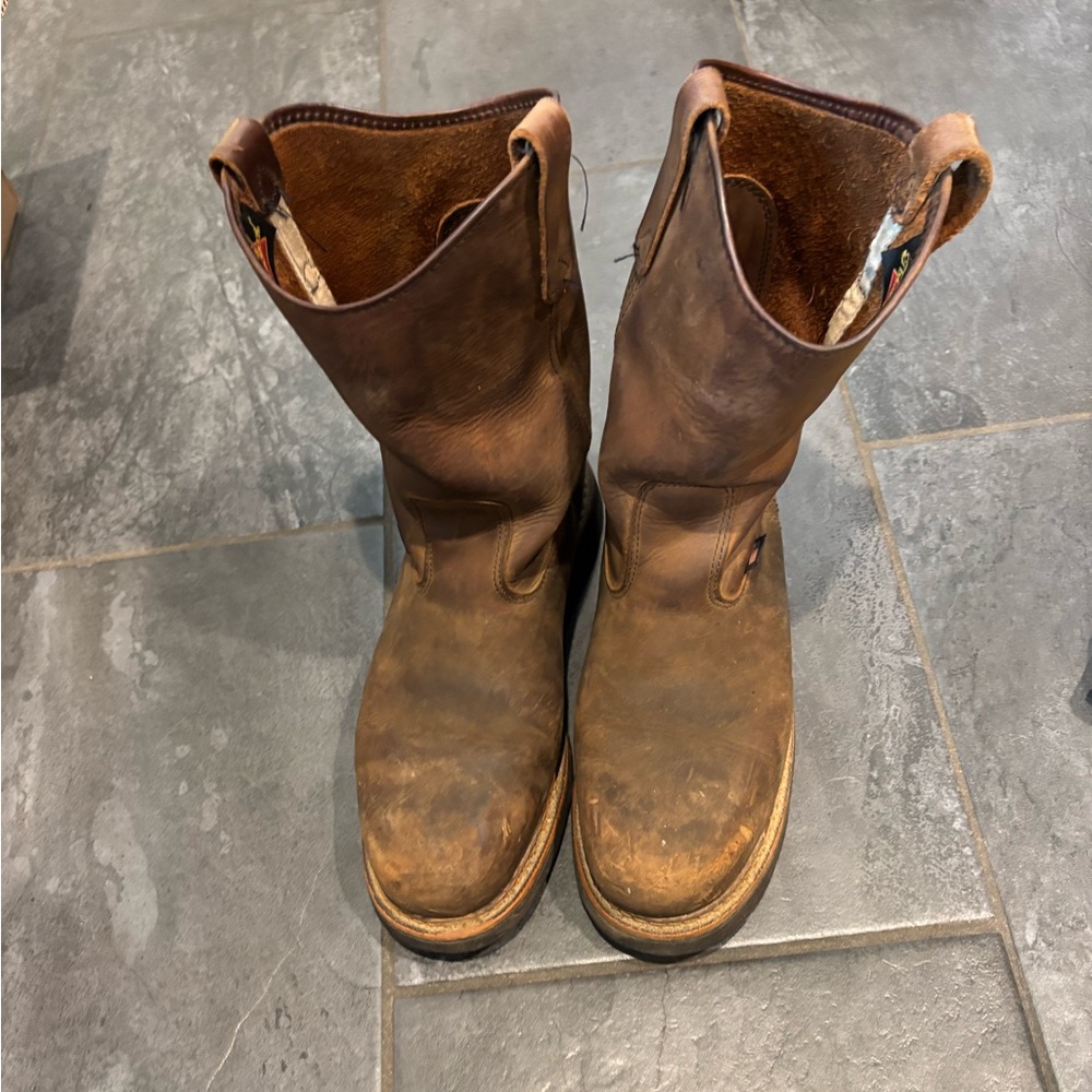 Thorogood Men's Wellington Trail Crazyhorse Steel Toe Round Toe Work Boot 10.5